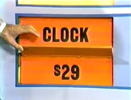 He keeps the clock. The sweeper is $29 and goes into the give column.