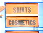 The last two prizes are cosmetics and shirts.