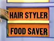The first two prizes are a food saver and a hair styler.