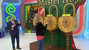 The first key she picked was for the Lawry's Prime Rib Restaurant gift card.