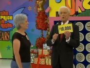 On her first punch, she wins $10,000!!!