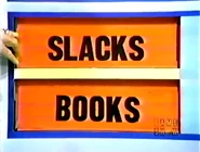 The first two prizes are books and slacks.