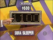 $1,100 is her bid on the sofa sleeper. Actual retail price...