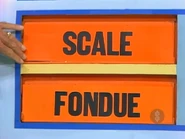 The first two prizes are a scale and a fondue.