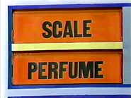 The next two prizes are perfume and a scale.