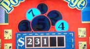 She says the fourth number is a 5 but is incorrect. The car is now $1.25.