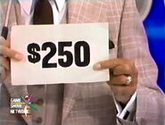 On her first punch, she has $250. She decides to throw it away.