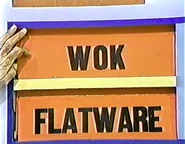 The last two prizes are flatware and a wok.