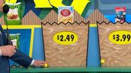 Here's the blooper, the $2.49 bag got stuck when Drew was trying to reveal it.