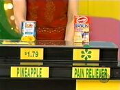 Serena says the Absrobine Jr. back patch is more expensive than the Dole pineapple slices.