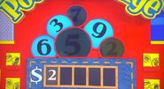 He says the second number is a 5 but is incorrect. The car is now 75¢.