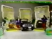 Wendy is playing for an Isuzu truck, PLUS an RCA color TV and a roll-top desk.