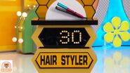 She bids $35 on the hair crimper. A difference of $5. She picks card #22.