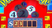 She says the third number is a 9 but is incorrect. The car is now $1.25.