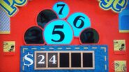 He says the third number is a 3 but is incorrect. The car is now 75¢.