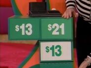 The price is $13. He must try again.