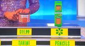 He says the Ticonderoga pencils are less expensive than the Joyva sesame tahini.