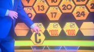 It's a C. $3,000 is now up for grabs, but the contestant decides to go for the car.