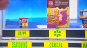 She says the Mom's Best Cereals toasted cinnamon squares cereal is more expensive than the Old Bay seasoning.