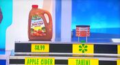 He says the Joyva sesame tahini is more expensive than the Tree Top 100% pure pressed honey crisp apple cider.