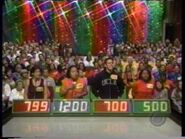 Contestant's Row from 2001. People guess the price of the prize.