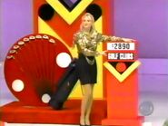She picks the Scimitar golf clubs.
