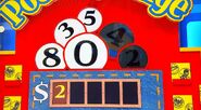 He says the second number is a 4 but is incorrect. The car is now 50¢.
