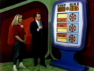 ...and goes into the Give column for a total of $117. She keeps the cutlery, scale, and layette no matter what. But if they total $117 or more, she wins the bedroom group and wall coverings.
