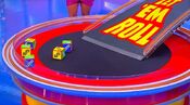 On his first roll, he has 2 dollar signs and $30,000. He decides to take the cash.