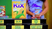 They say the Skippy peanut butter is less expensive than the Kix cereal.