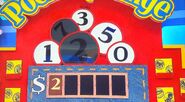 She says the second number is a 7 but is incorrect. The car is now 50¢.