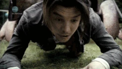 Connor being dragged underground by a Giant Burrowing Insect