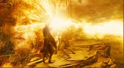 Dastan and Nizam fight over the Dagger as time turns back.