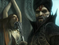 The Vizier about to kill Kaileena