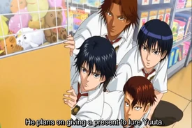 St.Rudolph (awkwardly) spying on Yuuta