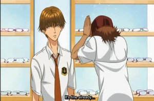 Finding out that his contacts had been stepped on.