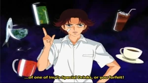 Eiji talking about Inui's juices.