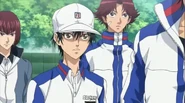 Ryoma with everyone in Wimbledon Tennis Court