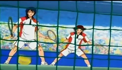 Surprise drop-shot by Tom.