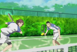 Kikumaru and Oishi while in Synchro