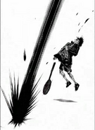 Toyama being hit by the Vanish