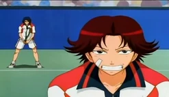 Kikumaru giving Terry a creepy chuckle.