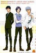 Various RIkkai uniforms Yukimura, Sanada and Niou