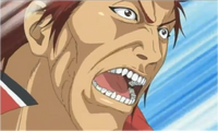 Oni's passionately angry expression