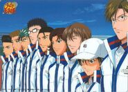 Seigaku Regulars lining up