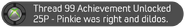 Thread 99 Achievement. Fulfilled with a lewd story.