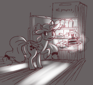 In times of extreme midnight hunger, poor choices are made. Celestia would never forgive her.