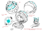 Concept artwork of the Kingdom's C-Ball prototype. Staff were initially planning on calling it a "D-Ball". [11]