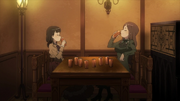 Prefect and Dorothy drinking together
