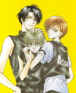 Akira alongside Harumi and Natsuru.